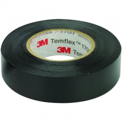 3m temflex 1300e pvc izole siyah bant (10luk paket)(0.13mmx19mmx0.13mm)