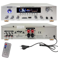 Bots bt-602 stereo anfi 80 watt 2 bölge dijital usb sd mp3 220v silver