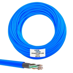 Cablecable cat6 kablo dış mekan 23awg 0.51mm 20 metre mavi