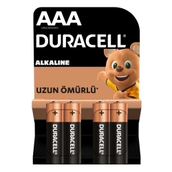 Duracell aaa ince kalem pil alkalin 4lü paket