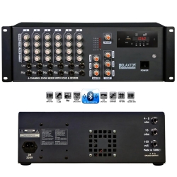 Polaxtor plx-500t küp mixer anfi 500 watt 6 kanal trafolu bluetooth usb sd fm