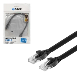 S-link sl-cat6030bk cat6 patch network ethernet kablo utp siyah 30cm