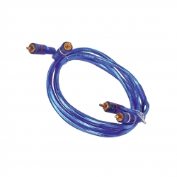 2 rca + 2 rca 1.8 metre mavi şeffaf oto anfi kablo