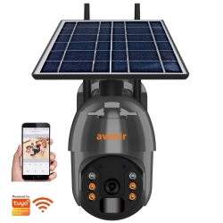 Avenir av-s250 dome solar smart güvenlik kamerası 2mp 3.6mm wi-fi ptz renkli gece görüş harekete duyarlı