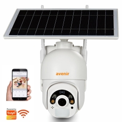 Avenir av-s260 dome solar smart güvenlik kamerası 2mp 3.6mm wi-fi ptz renkli gece görüş harekete duyarlı