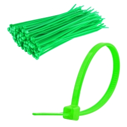 Kablo baği yeşil 30cm 4.8mm plastik cirt kelepçe naylon (100 adet) jameson jkb-4830y