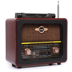 Radyo nostalji şarjli bt/usb/sd telefon standli nns ns-8073bt
