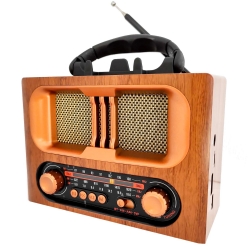 Radyo nostalji şarjli pilli bt/usb/sd/aux telefon standli cameron cm-1965bt