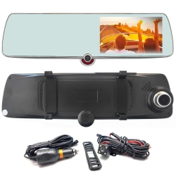 Twogo go-403 4.3 inç aynalık araç kamerası  dvr kayıt ön arka görüş + geri görüş kamera
